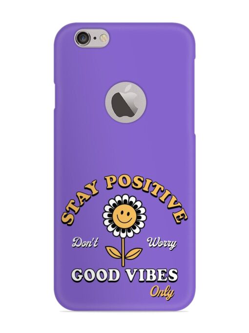 Retro Positive Flower Snap Case for Apple Iphone 6 Plus (Logo Cut)