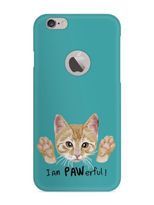 Typography Slogan Cat Snap Case for Apple Iphone 6 Plus (Logo Cut)