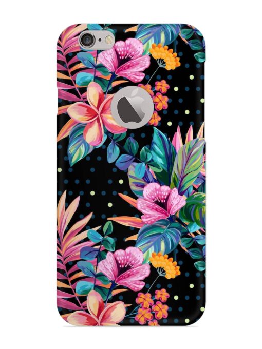 Seamless Floral Pattern Snap Case for Apple Iphone 6 Plus (Logo Cut)