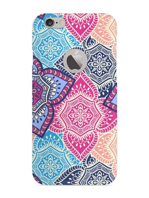 Ethnic Floral Seamless Snap Case for Apple Iphone 6 Plus (Logo Cut)