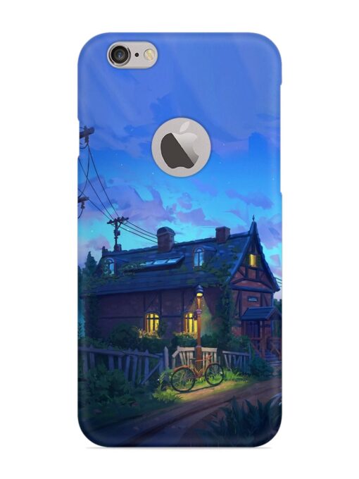 Beautiful Village House Snap Case for Apple Iphone 6 Plus (Logo Cut)