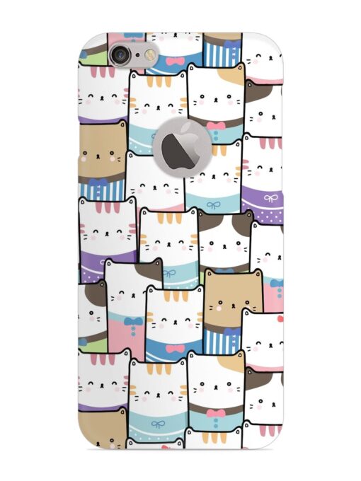 Cute Adorable Cat Snap Case for Apple Iphone 6S Plus (Logo Cut)