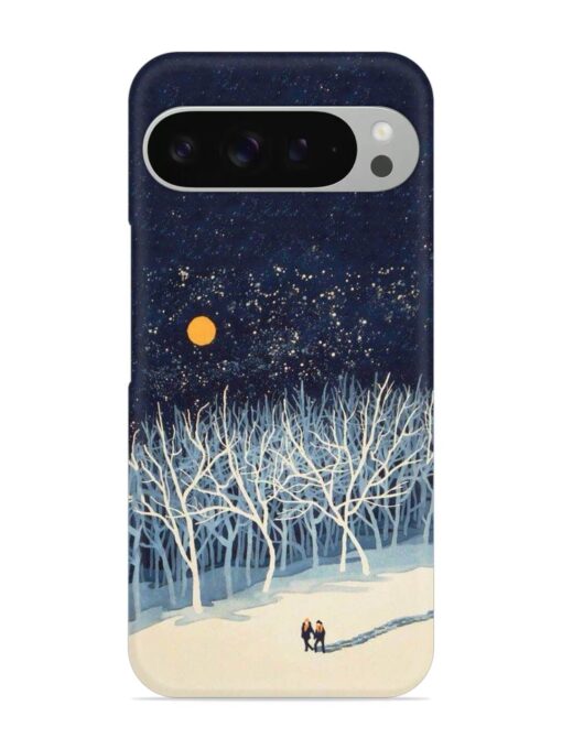 Full Moon Snowshoe Tour Snap Case for Google Pixel 9 Pro Zapvi