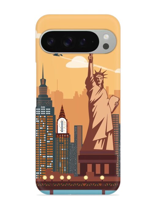 New York Statue Of Liberty Architectural Scenery Snap Case for Google Pixel 9 Pro