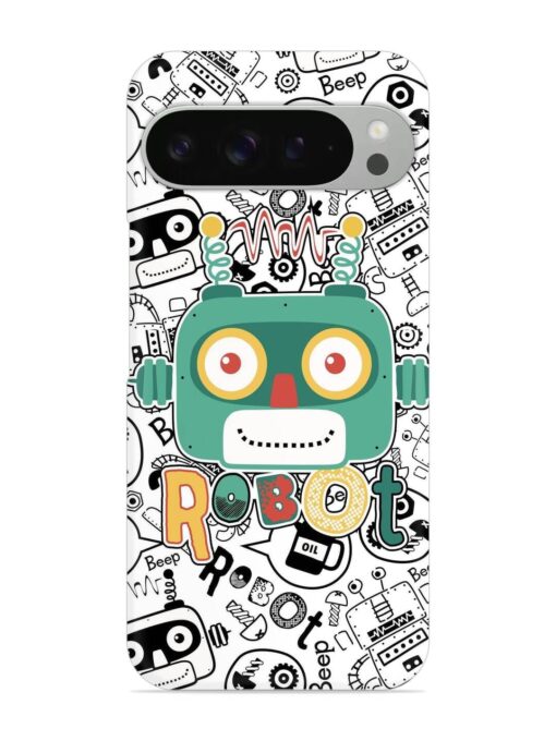 Robot Modern Seamless Pattern Snap Case for Google Pixel 9 Pro