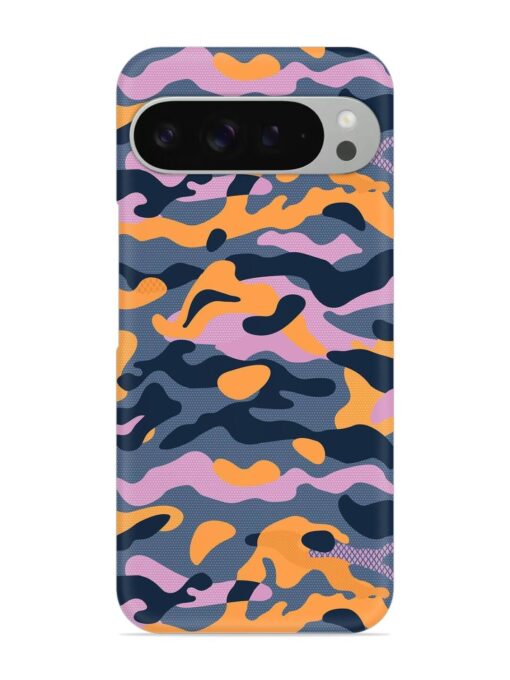 Camouflage Army Military English Orange Art Snap Case for Google Pixel 9 Pro