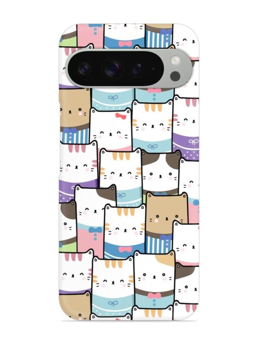 Cute Adorable Cat Snap Case for Google Pixel 9 Pro