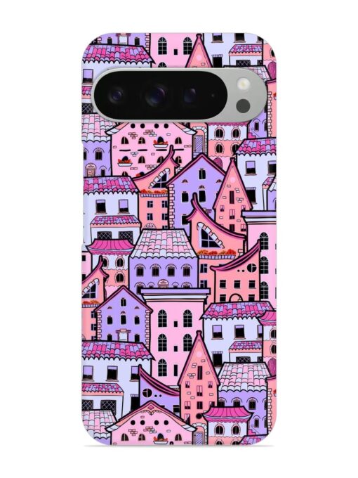 Seamless Pattern Houses Snap Case for Google Pixel 9 Pro