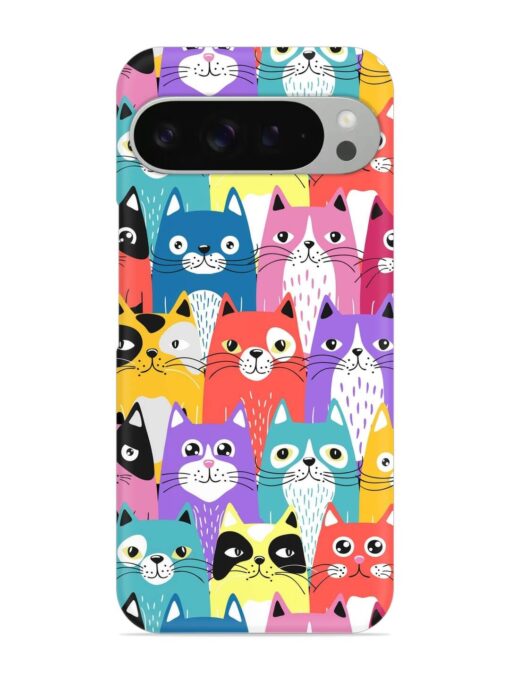 Funny Cartoon Cats Snap Case for Google Pixel 9 Pro