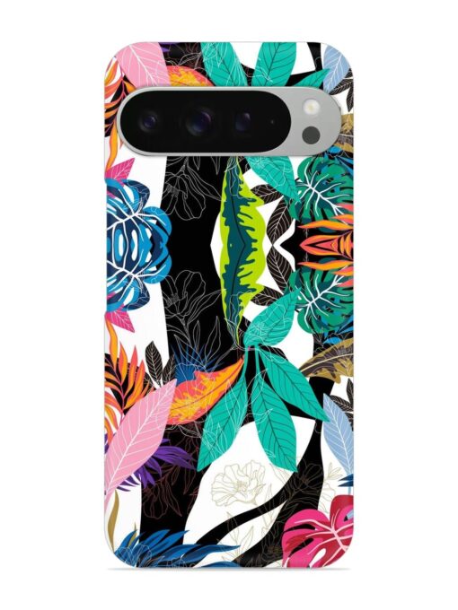 Floral Pattern Bright Snap Case for Google Pixel 9 Pro