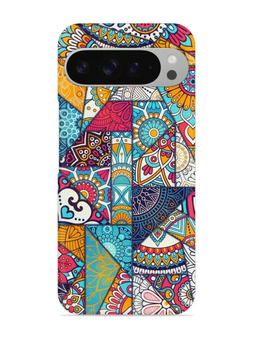 Patchwork Pattern Vintage Snap Case for Google Pixel 9 Pro