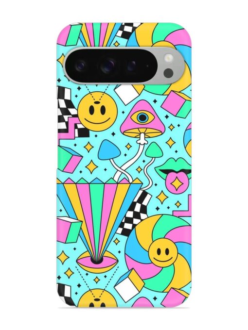 Trippy Rainbow 60S Snap Case for Google Pixel 9 Pro