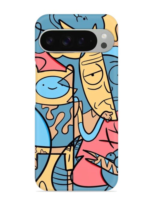 Silly Face Doodle Snap Case for Google Pixel 9 Pro