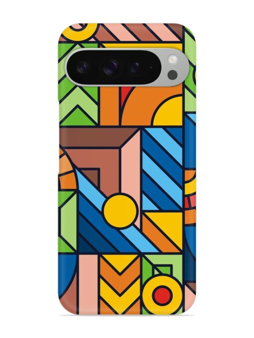 Colorful Geometric Snap Case for Google Pixel 9 Pro Xl