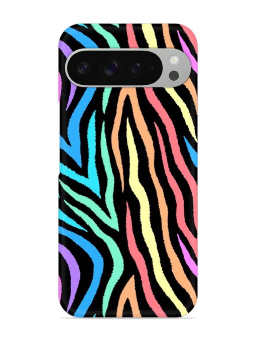 Colorful Abstract Zebra Snap Case for Google Pixel 9 Pro Xl