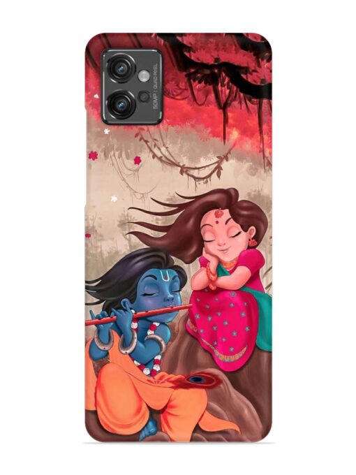 Radhe Krishna Water Art Snap Case for Motorola Moto G32