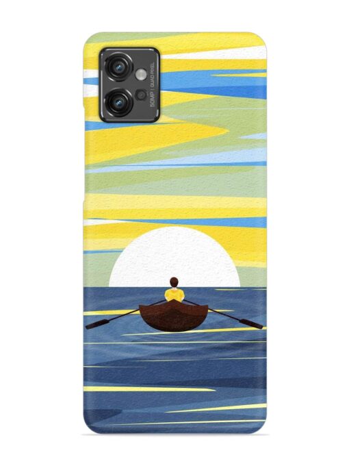 Rowing Person Ferry Paddle Snap Case for Motorola Moto G32