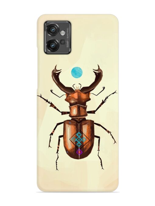 Stag Beetle Vector Snap Case for Motorola Moto G32 Zapvi