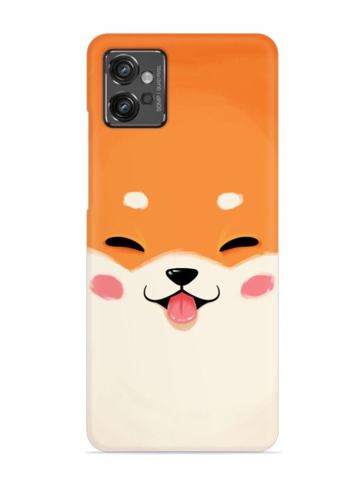 Cute Dog Face Vector Snap Case for Motorola Moto G32