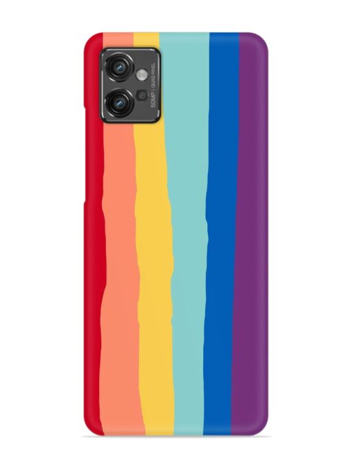 Rainbow Genuine Liquid Snap Case for Motorola Moto G32