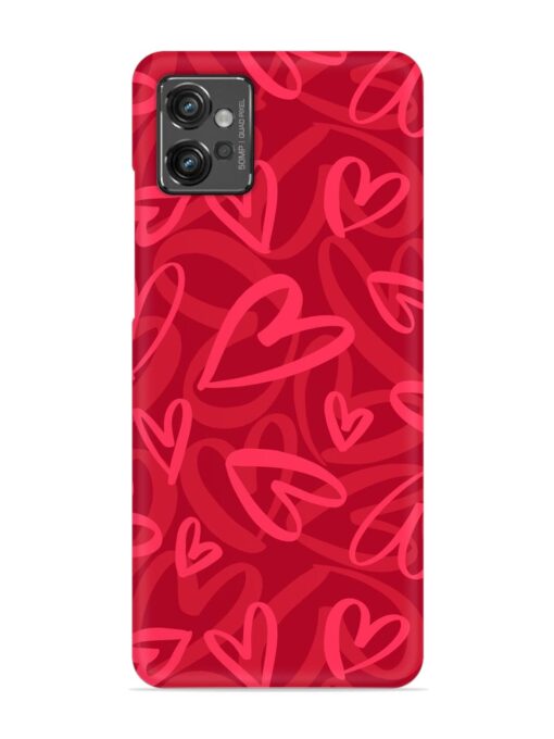 Seamless Romantic Pattern Snap Case for Motorola Moto G32 Zapvi