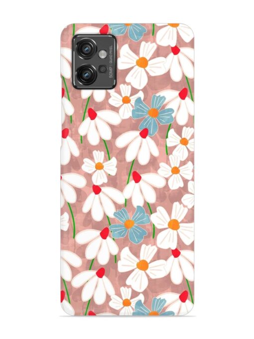 Abstract Petal Flowers Snap Case for Motorola Moto G32 Zapvi