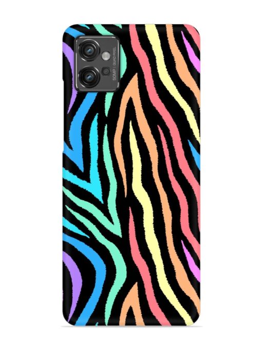 Colorful Abstract Zebra Snap Case for Motorola Moto G32