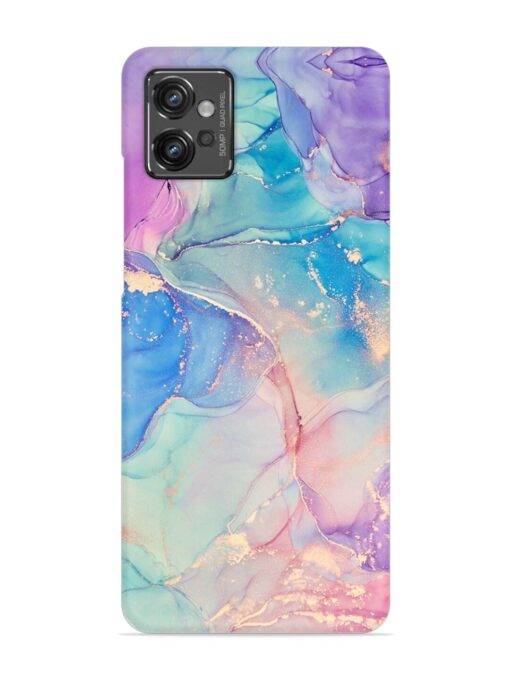 Alcohol Ink Colors Snap Case for Motorola Moto G32 Zapvi