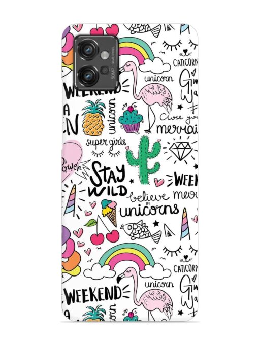 Unicorn Ice Cream Snap Case for Motorola Moto G32