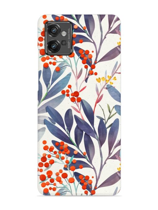 Seamless Floral Pattern Snap Case for Motorola Moto G32