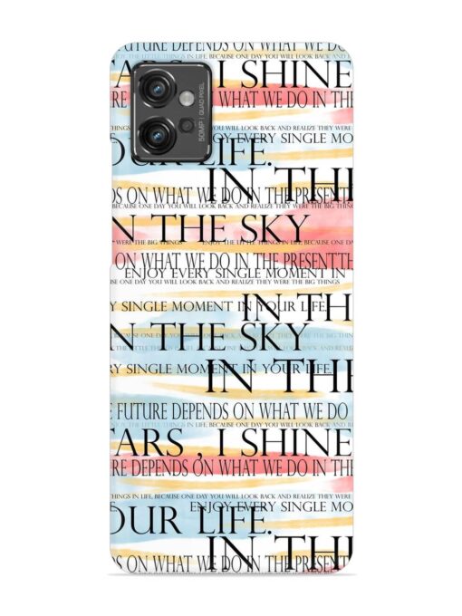 Seamless Slogans Pattern Snap Case for Motorola Moto G32