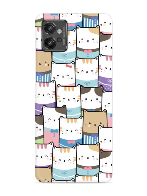 Cute Adorable Cat Snap Case for Motorola Moto G32