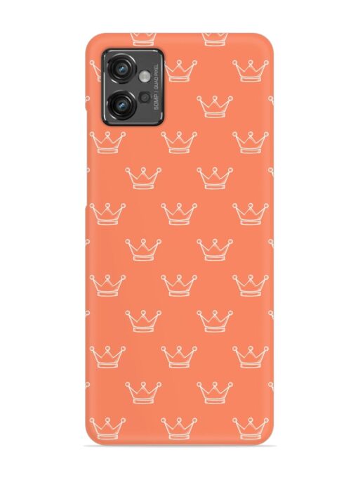 Hand Drawn Crown Snap Case for Motorola Moto G32