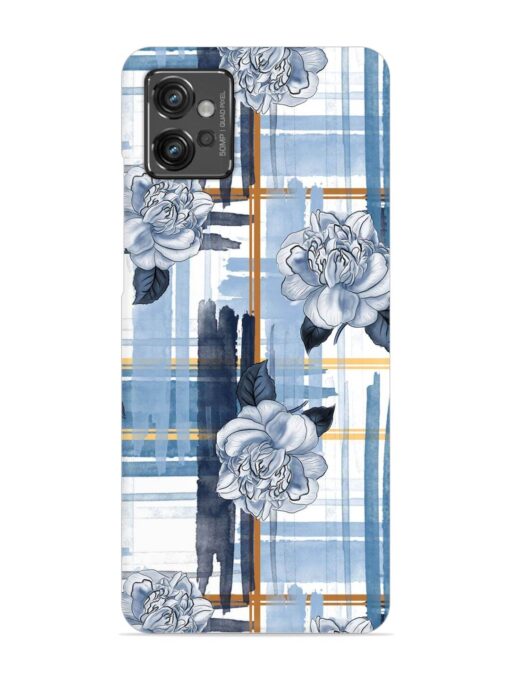 Watercolor Pattern Rose Snap Case for Motorola Moto G32