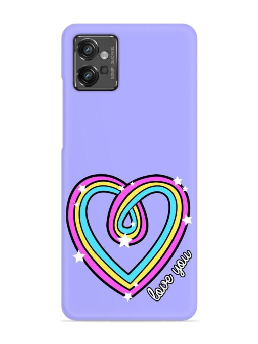 Colorful Rainbow Heart Snap Case for Motorola Moto G32 Zapvi