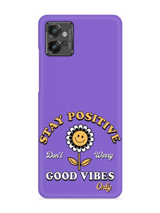 Retro Positive Flower Snap Case for Motorola Moto G32 Zapvi