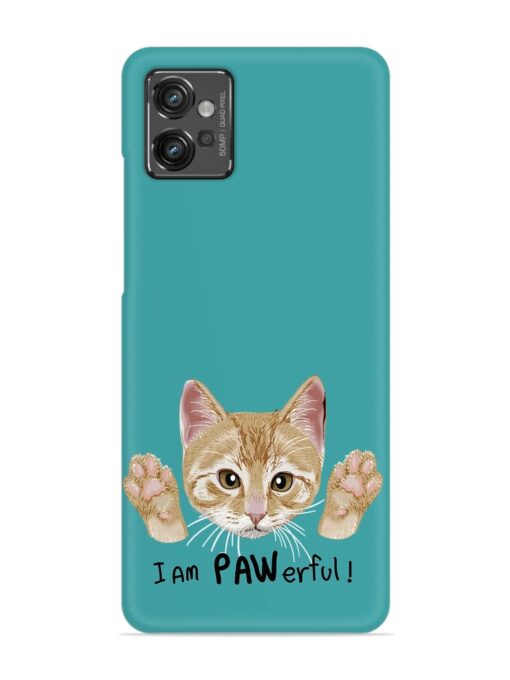 Typography Slogan Cat Snap Case for Motorola Moto G32