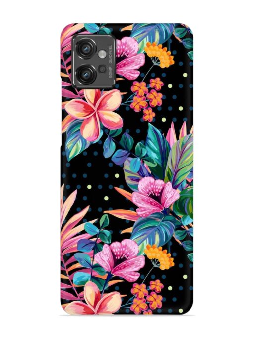 Seamless Floral Pattern Snap Case for Motorola Moto G32