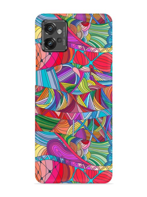 Seamless Patterns Hand Drawn Snap Case for Motorola Moto G32