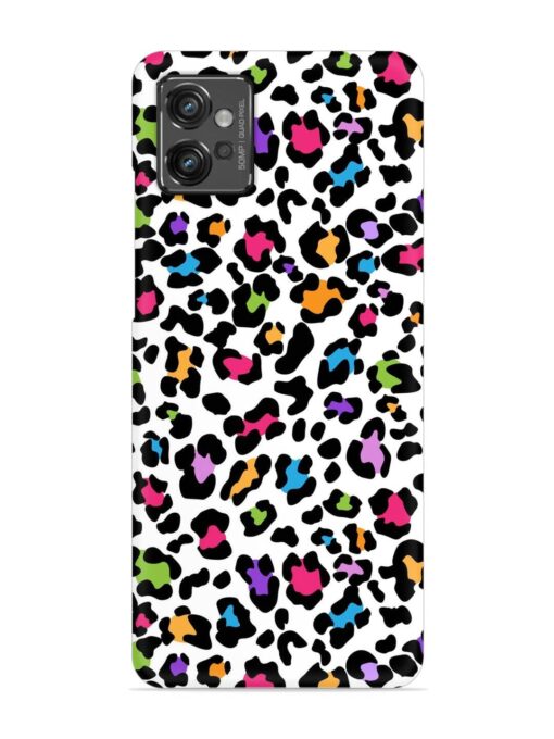 Seamless Leopard Pattern Snap Case for Motorola Moto G32 Zapvi