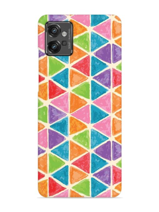 Seamless Colorful Isometric Snap Case for Motorola Moto G32 Zapvi