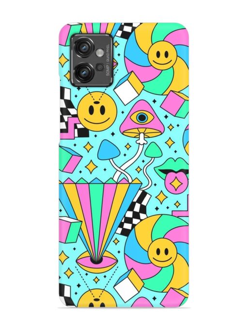 Trippy Rainbow 60S Snap Case for Motorola Moto G32