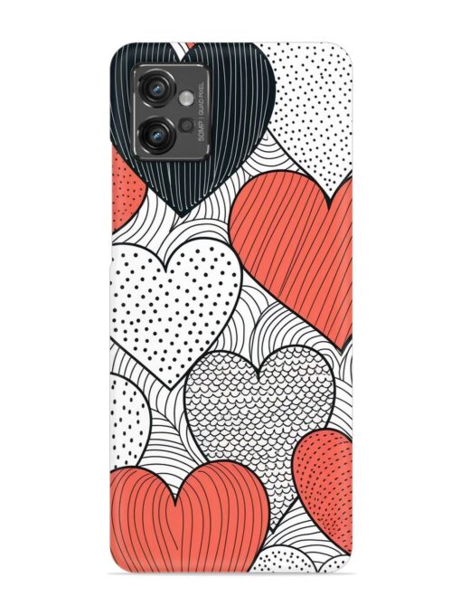 Girly Heart Seamless Snap Case for Motorola Moto G32