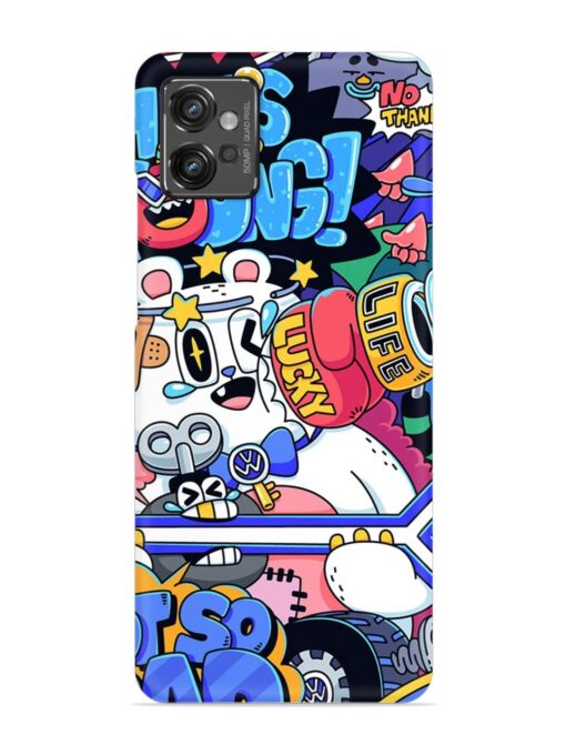 Universal Doodle Snap Case for Motorola Moto G32