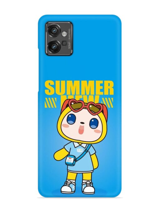 Summer Mew Cartoon Snap Case for Motorola Moto G32