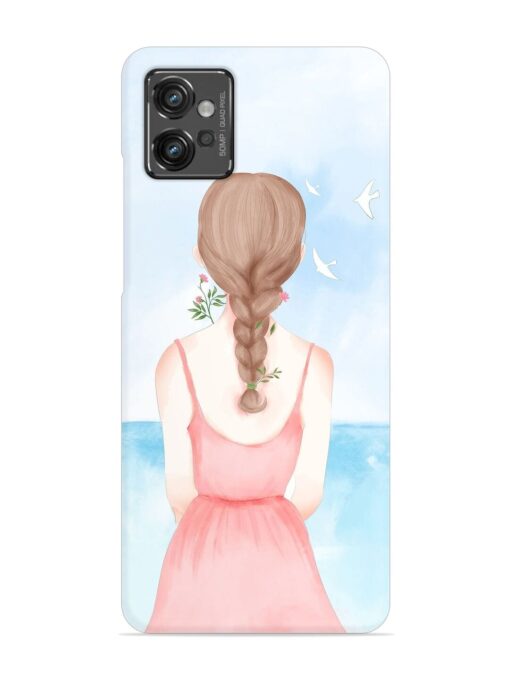 Watercolor Girl Vector Snap Case for Motorola Moto G32