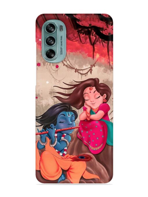 Radhe Krishna Water Art Snap Case for Motorola Moto G62 (5G)