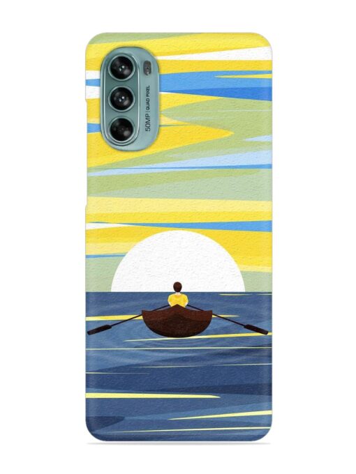 Rowing Person Ferry Paddle Snap Case for Motorola Moto G62 (5G)