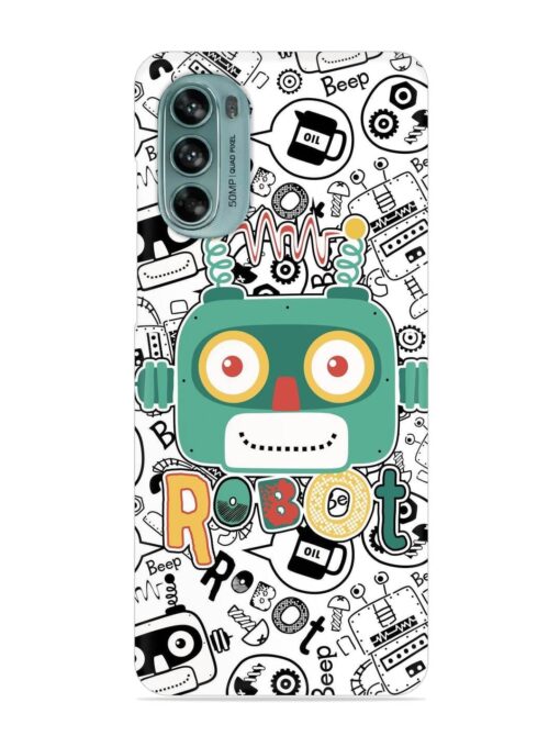 Robot Modern Seamless Pattern Snap Case for Motorola Moto G62 (5G) Zapvi