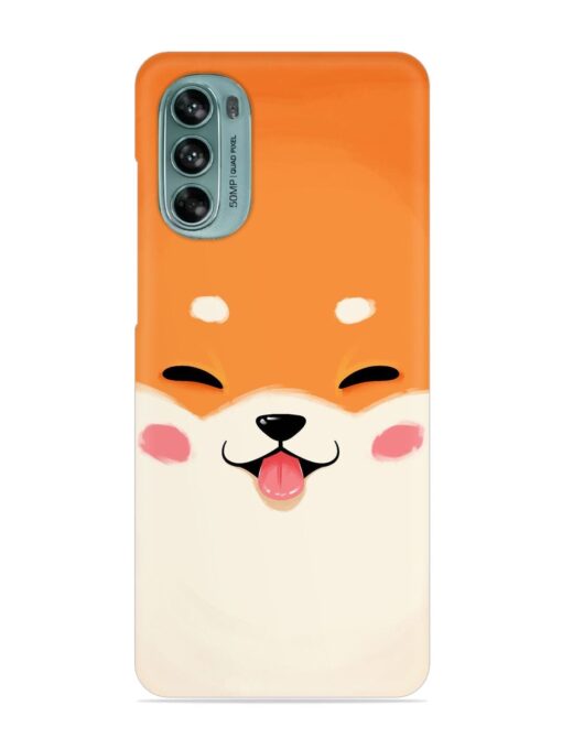 Cute Dog Face Vector Snap Case for Motorola Moto G62 (5G)